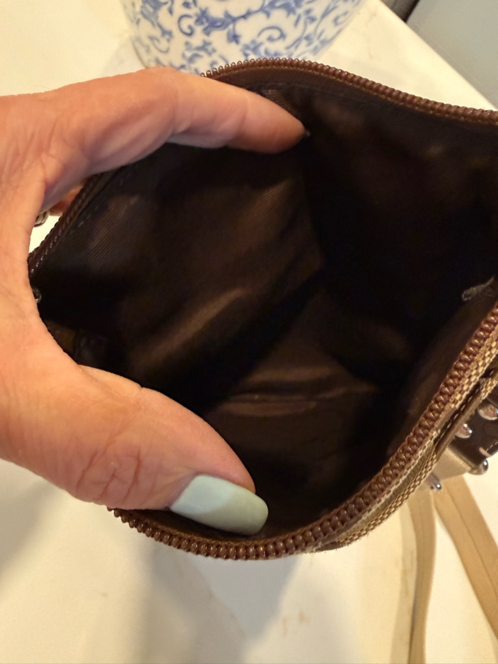 Coach Brown/Tan Signature Canvas Crossbody - Picture 4 of 7